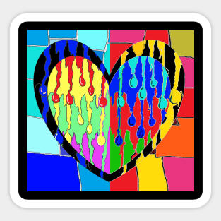 Heart Heart Graffiti Pop Art Sticker